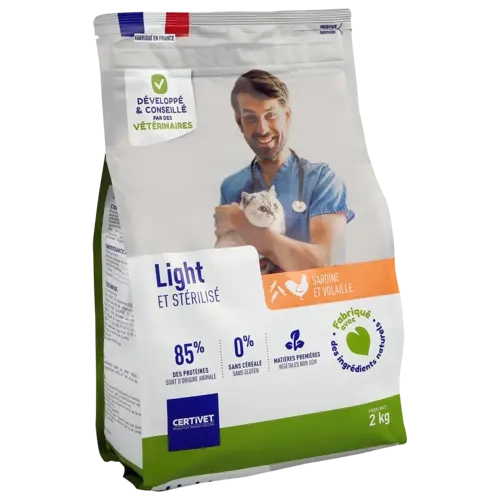 Croquette sans céréales - Chat light et stérilisé Croquette sans céréales - Chat light et stérilisé